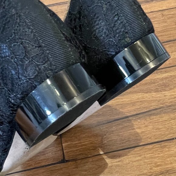 Italian Leather and Lace Pointy Flats -8- - Picture 13 of 13